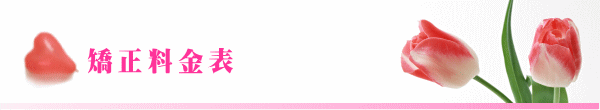 矯正料金表